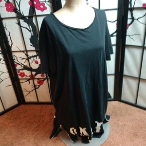 Coachella California print H&M t-shirt dress side zippers M